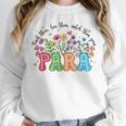 Wildflower Para Floral Paraprofessional Paraeducator Teacher Women Crewneck Sweatshirt, funny design
