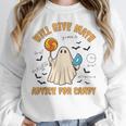Will Give Math Advice For Candy Math Ghost Teacher Halloween Women Crewneck Sweatshirt, funny design Will Give Math Advice For Candy Math Ghost Teacher Halloween Women Crewneck Sweatshirt, funny design