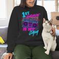 1st Grade Is My Jam Vintage 80s 80's Teacher Student Retro Women Crewneck Sweatshirt, gift for family, gift for coworker