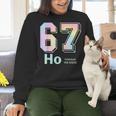 67 Ho Holmium Science Teacher Elements Table Six Seven Meme Women Crewneck Sweatshirt, Science Teacher Sweatshirts, gift for family, gift for coworker