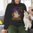 67 Teacher Halloween Ghost Six Seven Meme Math Equation Bruh Women Crewneck Sweatshirt, gift for family, gift for coworker