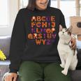 ABCs Learning Kindergarten Teacher Halloween Alphabet Women Crewneck Sweatshirt, gift for family, gift for coworker