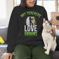 Art Teachers Love Brains Shirt Halloween Zombie Teaching Tee Men Women Kids Women Crewneck Sweatshirt, gift for family, gift for coworker