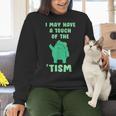 Autism Awareness Neurodiversity Teacher Frog I May Have A Touch Of The Tism Neurodivergent Small Women Crewneck Sweatshirt, gift for family, gift for coworker Autism Awareness Neurodiversity Teacher Frog I May Have A Touch Of The Tism Neurodivergent Small Women Crewneck Sweatshirt, gift for family, gift for coworker