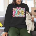 Back To School Pre-K Preppy Teacher Girl Women Crewneck Sweatshirt, gift for family, gift for coworker