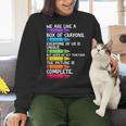 Back To School Teacher We Are Like A Box Of Crayons Women Crewneck Sweatshirt, gift for family, gift for coworker