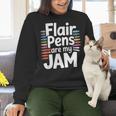 Back To School Teacher Flair Pens Are My Jam Women Crewneck Sweatshirt, gift for family, gift for coworker Back To School Teacher Flair Pens Are My Jam Women Crewneck Sweatshirt, gift for family, gift for coworker