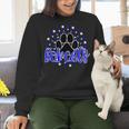 Blue Bobcats School Spirit Coquette Bow Mascot Teacher Women Crewneck Sweatshirt, gift for family, gift for coworker