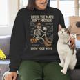 Bruh The Math Ain’t Mathin Halloween Skeleton Math Teacher Women Crewneck Sweatshirt, gift for family, gift for coworker Bruh The Math Ain’t Mathin Halloween Skeleton Math Teacher Women Crewneck Sweatshirt, gift for family, gift for coworker