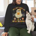 You Can't Scare Me I'm A SPED Teacher Halloween Ghost Women Crewneck Sweatshirt, gift for family, gift for coworker
