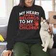 Childcare My Heart Belongs To Children Daycare Teacher Men Women Women Crewneck Sweatshirt, gift for family, gift for coworker