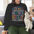 Childcare Teacher Negotiate With Toddlers Daycare Provider Women Crewneck Sweatshirt, gift for family, gift for coworker Childcare Teacher Negotiate With Toddlers Daycare Provider Women Crewneck Sweatshirt, gift for family, gift for coworker