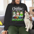 Chillin With My Pre-K Snowmies Christmas Teacher Xmas Women Crewneck Sweatshirt, gift for family, gift for coworker