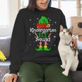 Christmas Kindergarten Elf Squad Teacher Student Women Crewneck Sweatshirt, gift for family, gift for coworker