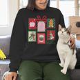Christmas Teacher Stamps Women Crewneck Sweatshirt, gift for family, gift for coworker