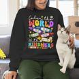 Color The World With Kindness Crayon Positivity Teacher Women Crewneck Sweatshirt, gift for family, gift for coworker Color The World With Kindness Crayon Positivity Teacher Women Crewneck Sweatshirt, gift for family, gift for coworker