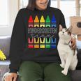 Colorful Crayon Kindergarten Team Tee For Teachers Students Men Women Kids Women Crewneck Sweatshirt, gift for family, gift for coworker