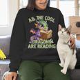 All The Cool Dragons Are Reading Dragon Teacher Women Crewneck Sweatshirt, gift for family, gift for coworker All The Cool Dragons Are Reading Dragon Teacher Women Crewneck Sweatshirt, gift for family, gift for coworker