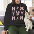 Coquette Bow Ballet Dance Teacher Coquette Women Dancing Women Crewneck Sweatshirt, gift for family, gift for coworker