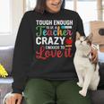 Crazy Teacher Men Women School Teachers Women Crewneck Sweatshirt, gift for family, gift for coworker