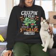 Creepin It Real Monster School 5th Grade Teacher Halloween Women Crewneck Sweatshirt, gift for family, gift for coworker Creepin It Real Monster School 5th Grade Teacher Halloween Women Crewneck Sweatshirt, gift for family, gift for coworker