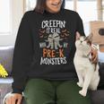 Creepin It Real Pre-K Monsters Halloween Preschool Teacher Women Crewneck Sweatshirt, gift for family, gift for coworker