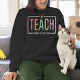 Cute Teacher Life Teach Them To Be Kind School Mom Teachers Women Crewneck Sweatshirt, gift for family, gift for coworker Cute Teacher Life Teach Them To Be Kind School Mom Teachers Women Crewneck Sweatshirt, gift for family, gift for coworker