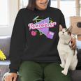 Cute Teacher Shirt 80's 90's Style Retro Old School Teacher For Men Women Women Crewneck Sweatshirt, gift for family, gift for coworker Cute Teacher Shirt 80's 90's Style Retro Old School Teacher For Men Women Women Crewneck Sweatshirt, gift for family, gift for coworker