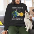 Earth Rotation Earth Day Science Teacher Kids Women Women Crewneck Sweatshirt, Science Teacher Sweatshirts, gift for family, gift for coworker