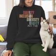 Equality Inclusion Diversity Equity Love Never Fails Teacher Women Crewneck Sweatshirt, gift for family, gift for coworker Equality Inclusion Diversity Equity Love Never Fails Teacher Women Crewneck Sweatshirt, gift for family, gift for coworker
