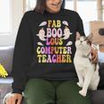 Faboolous COMPUTER TEACHER Costume This Is My Spooky Mom Dad Women Crewneck Sweatshirt, gift for family, gift for coworker Faboolous COMPUTER TEACHER Costume This Is My Spooky Mom Dad Women Crewneck Sweatshirt, gift for family, gift for coworker