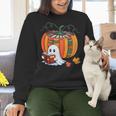 Fall Book Pumpkin Ghost Reading Books Halloween Teacher Women Crewneck Sweatshirt, gift for family, gift for coworker Fall Book Pumpkin Ghost Reading Books Halloween Teacher Women Crewneck Sweatshirt, gift for family, gift for coworker