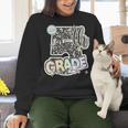 First Day Of Fifth Grade Composition Notebook Teacher Women Crewneck Sweatshirt, First Grade Teacher Sweatshirts, gift for family, gift for coworker