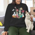 Floral Beakers Chemistry Lab Teacher Women Crewneck Sweatshirt, gift for family, gift for coworker Floral Beakers Chemistry Lab Teacher Women Crewneck Sweatshirt, gift for family, gift for coworker