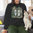Ghost Plant Library Halloween Reading Books Teacher Vintage Women Crewneck Sweatshirt, gift for family, gift for coworker Ghost Plant Library Halloween Reading Books Teacher Vintage Women Crewneck Sweatshirt, gift for family, gift for coworker