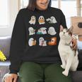 Ghost Reading Teacher Halloween Librarian Book Lover School Women Crewneck Sweatshirt, gift for family, gift for coworker Ghost Reading Teacher Halloween Librarian Book Lover School Women Crewneck Sweatshirt, gift for family, gift for coworker