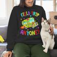 Groovy Field Trip Anyone Happy Field Day For Teachers Kids Women Crewneck Sweatshirt, gift for family, gift for coworker Groovy Field Trip Anyone Happy Field Day For Teachers Kids Women Crewneck Sweatshirt, gift for family, gift for coworker