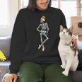 Halloween Skeleton Tap Dance Ballet Dance Teacher Women Crewneck Sweatshirt, gift for family, gift for coworker Halloween Skeleton Tap Dance Ballet Dance Teacher Women Crewneck Sweatshirt, gift for family, gift for coworker