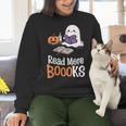 Halloween Teacher Women Cute Reading Ghost Read More Books Women Crewneck Sweatshirt, gift for family, gift for coworker Halloween Teacher Women Cute Reading Ghost Read More Books Women Crewneck Sweatshirt, gift for family, gift for coworker
