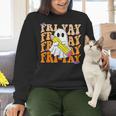 Happy Fri-Yay Friday Lovers Groovy Teacher Life Halloween Women Crewneck Sweatshirt, Groovy Teacher Sweatshirts, gift for family, gift for coworker Happy Fri-Yay Friday Lovers Groovy Teacher Life Halloween Women Crewneck Sweatshirt, Groovy Teacher Sweatshirts, gift for family, gift for coworker