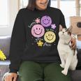 Happy To See Your Face Teacher Flower Back To School Women Crewneck Sweatshirt, gift for family, gift for coworker Happy To See Your Face Teacher Flower Back To School Women Crewneck Sweatshirt, gift for family, gift for coworker