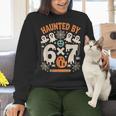 Haunted By 6x7 Math Teacher Halloween Pun Women Crewneck Sweatshirt, gift for family, gift for coworker Haunted By 6x7 Math Teacher Halloween Pun Women Crewneck Sweatshirt, gift for family, gift for coworker