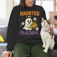 Haunted By Fractions Math Halloween Teacher Women Crewneck Sweatshirt, gift for family, gift for coworker Haunted By Fractions Math Halloween Teacher Women Crewneck Sweatshirt, gift for family, gift for coworker