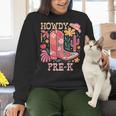 Howdy Pre-K Cowgirls Teacher Back To School Women Crewneck Sweatshirt, gift for family, gift for coworker Howdy Pre-K Cowgirls Teacher Back To School Women Crewneck Sweatshirt, gift for family, gift for coworker
