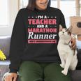 I'm A Teacher And A Marathon Runner Don't Underestimate Me Men Women Women Crewneck Sweatshirt, gift for family, gift for coworker I'm A Teacher And A Marathon Runner Don't Underestimate Me Men Women Women Crewneck Sweatshirt, gift for family, gift for coworker