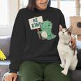 Be Kind Teacher Anti-Bullying Dino Kindness Women Men Boys Women Crewneck Sweatshirt, gift for family, gift for coworker