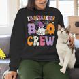 Kindergarten Boo Crew Spooky Kindergarten Halloween Teacher Women Crewneck Sweatshirt, gift for family, gift for coworker Kindergarten Boo Crew Spooky Kindergarten Halloween Teacher Women Crewneck Sweatshirt, gift for family, gift for coworker