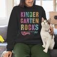 KINDERGARTEN ROCKS Teacher Crew Rock Star Kinder Team Women Crewneck Sweatshirt, gift for family, gift for coworker KINDERGARTEN ROCKS Teacher Crew Rock Star Kinder Team Women Crewneck Sweatshirt, gift for family, gift for coworker