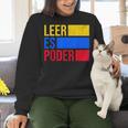 Leer Es Poder Colombian Spanish Teacher Maestra Colombia Women Crewneck Sweatshirt, gift for family, gift for coworker Leer Es Poder Colombian Spanish Teacher Maestra Colombia Women Crewneck Sweatshirt, gift for family, gift for coworker