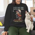 Let's Eat Kids Grammar Werewolf Halloween Teacher Women Crewneck Sweatshirt, gift for family, gift for coworker Let's Eat Kids Grammar Werewolf Halloween Teacher Women Crewneck Sweatshirt, gift for family, gift for coworker